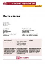 Dotze cànons nadalencs-L'Esquitx (peces soltes en pdf)-Escoles de Música i Conservatoris Grau Elemental-Partitures Bàsic