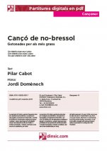 Cançó de no-bressol-Cançoner (cançons soltes en pdf)-Escoles de Música i Conservatoris Grau Elemental-Partitures Bàsic