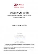 Quintet de cobla-Música per a instruments de cobla (publicació en pdf)-Música Tradicional Catalunya