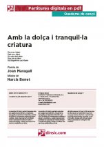 Amb la dolça i tranquil·la criatura-Quaderns de cançó (peces soltes en pdf)-Escuelas de Música i Conservatorios Grado Superior-Partituras Avanzado