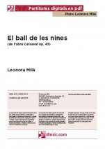 El ball de les nines, Carnaval op. 43-Col·lecció Piano Leonora Milà (separate PDF pieces)-Music Schools and Conservatoires Advanced Level-Scores Advanced