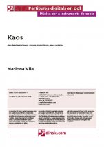 Kaos-Música per a instruments de cobla (publicació en pdf)-Partitures Avançat