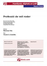 Professió de vell roder (per a cor mixt i piano)-Música vocal (cançons soltes en pdf)-Escoles de Música i Conservatoris Grau Mitjà-Partitures Intermig