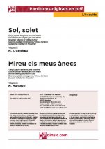 Sol, solet - Mireu els meus ànecs-L'Esquitx (peces soltes en pdf)-Escoles de Música i Conservatoris Grau Elemental-Partitures Bàsic