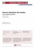 Darrer pleniluni de tardor-Música coral catalana (peces soltes en pdf)-Escoles de Música i Conservatoris Grau Superior-Partitures Avançat