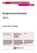Eruga processionària-Cançoner (cançons soltes en pdf)-Escoles de Música i Conservatoris Grau Elemental-Partitures Bàsic