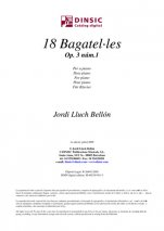 18 Bagatel·les Op. 3 Núm. 1-Instrumental Music (digital PDF copy)-Scores Elementary