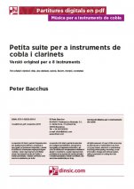 Petita suite per a instruments de cobla i clarinets, per a 8 instruments-Música per a instruments de cobla (publicació en pdf)-Escoles de Música i Conservatoris Grau Mitjà-Escoles de Música i Conservatoris Grau Superior-Partitures Avançat-Partitures Intermig