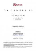 Da Camera 13: Set peces fàcils per a quintet de flautes de bec-Da Camera (publicació en pdf)-Partitures Bàsic