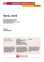 Verd, verd-L'Esquitx (peces soltes en pdf)-Escoles de Música i Conservatoris Grau Elemental-Partitures Bàsic