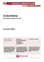 Colombina, Carnaval op. 43-Col·lecció Piano Leonora Milà (piezas sueltas en pdf)-Escuelas de Música i Conservatorios Grado Superior-Partituras Avanzado