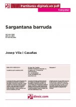 Sargantana barruda-Cançoner (cançons soltes en pdf)-Escoles de Música i Conservatoris Grau Elemental-Partitures Bàsic
