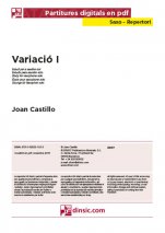 Variació I-Repertorio para Saxo (piezas sueltas en pdf)-Partituras Básico