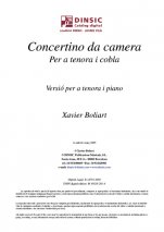 Concertino da camera-Música per a instruments de cobla (publicació en pdf)-Música Tradicional Catalunya