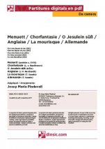 Menuett / Chorfantasie / O Jesulein süß / Anglaise / La mourisque / Allemande-Da Camera (piezas sueltas en pdf)-Escuelas de Música i Conservatorios Grado Elemental-Partituras Básico