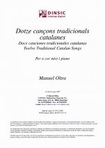 Doce canciones tradicionales catalanas-Música coral catalana (publicación en pdf)-Partituras Intermedio