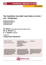 Ton hautbois me plait seul dans ce bois / Air / Moderato-Da Camera (separate PDF pieces)-Music Schools and Conservatoires Elementary Level-Scores Elementary