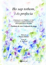 Ho sap tothom, i és profecia (voices and piano reduction)-Christmas-Música vocal (paper copy)-Music Schools and Conservatoires Advanced Level-Scores Advanced