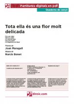 Tota ella és una flor molt delicada-Quaderns de cançó (peces soltes en pdf)-Escuelas de Música i Conservatorios Grado Superior-Partituras Avanzado