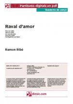 Raval d'amor-Quaderns de cançó (peces soltes en pdf)-Escoles de Música i Conservatoris Grau Superior-Partitures Avançat